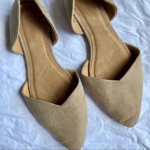 Old Navy Faux Suede Beige Flats